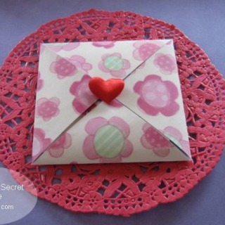 homemade secret paper Valentine