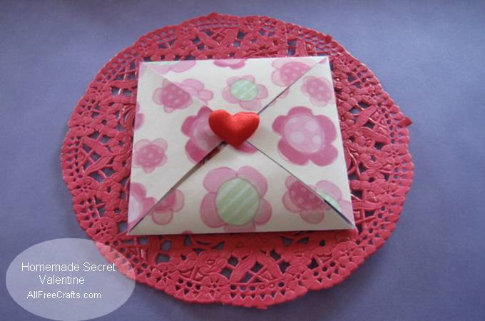 homemade secret paper Valentine