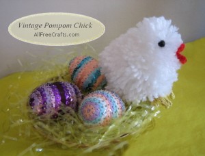 vintage pompom chick