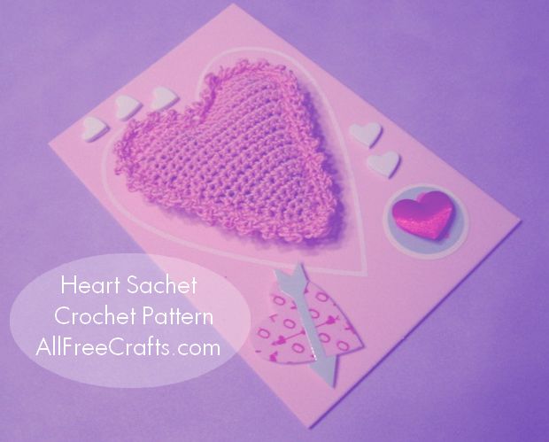 crochet heart sachet free pattern
