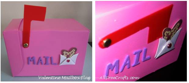 Valentine mailbox flag - open and closed