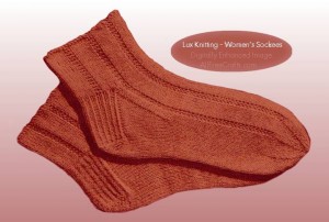 free knitted women's socks pattern from Lux Knitting Book
