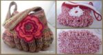 crocheted hobo bag in two colors