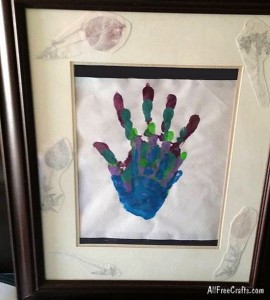 framed family hand prints