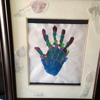framed family hand prints