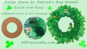 St. Patrick's Day DIY dollar store wreath
