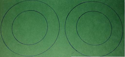 two circles for a leprechaun hat