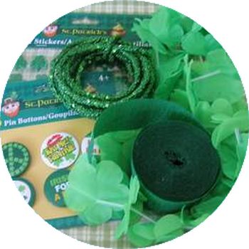 supplies for dollar store St. Patrick's Day wreath