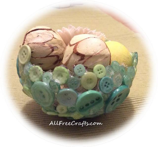 modge podge button bowl