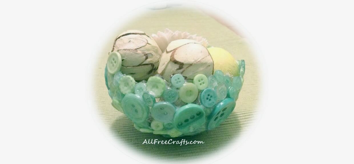 mod podge button bowl