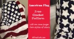 American flag made from a free crochet pattern