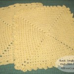 basic single crochet dishcloth with two optional border edgings