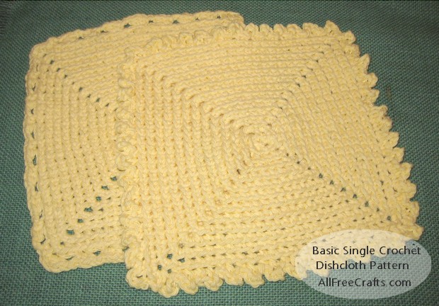 Single Crochet Granny Dishcloth