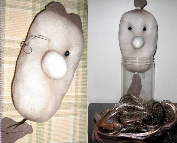 sew on eyes and hair