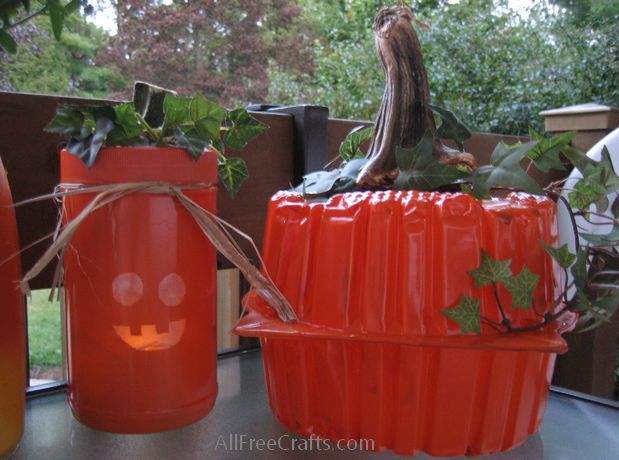 Recycled Container Pumpkins