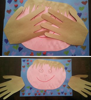 peek a boo homemade Valentine card