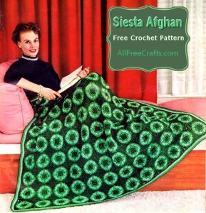 free vintage crochet pattern - siesta afghan