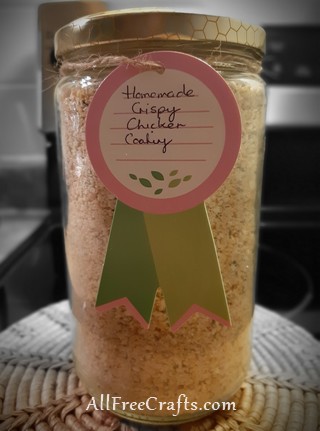homemade chicken coating mix in a jar