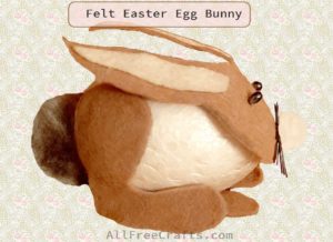 felt Easter egg bunny