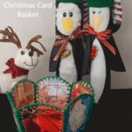 Some free Christmas craft projects - paper towel penquins and recycled Christmas card basket