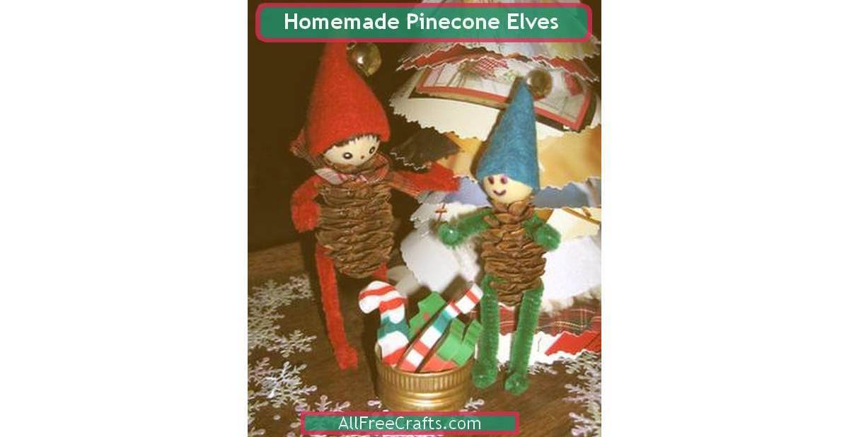 homemade pinecone elves