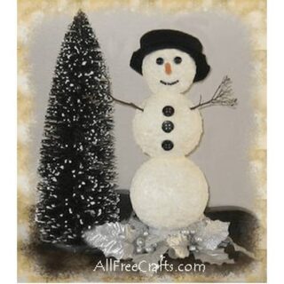 styrofoam glitter paint snowman
