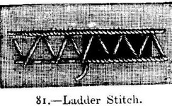 ladder stitch detail
