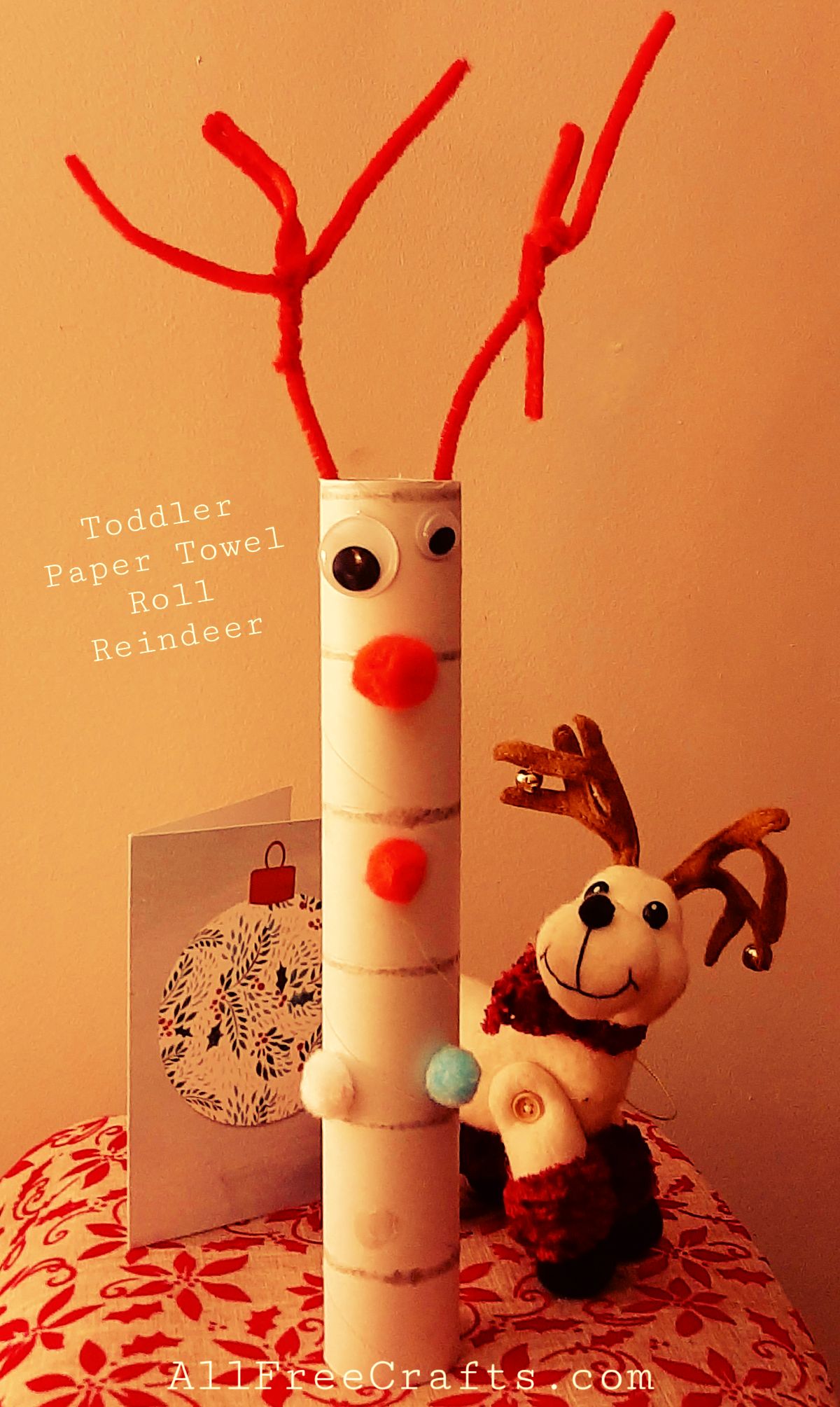 Toddler Paper Towel Roll Reindeer