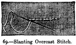 slanting overcast stitch