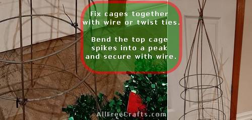 wiring tomato cages together