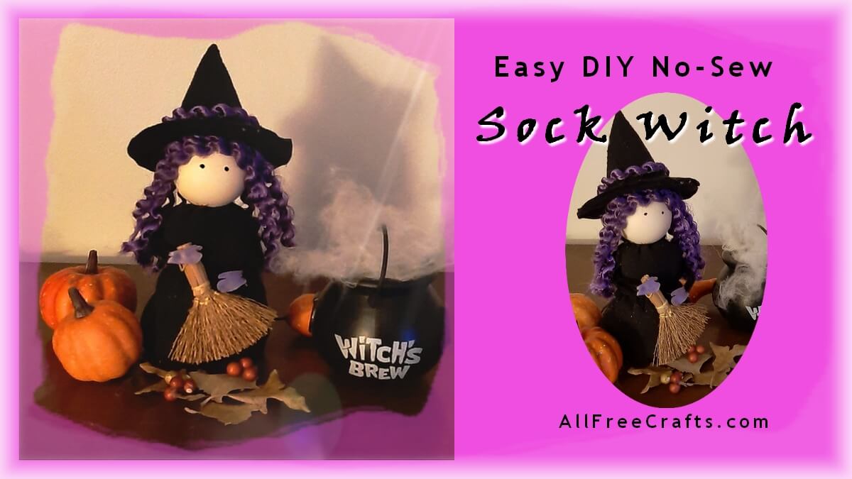 no-sew sock witch