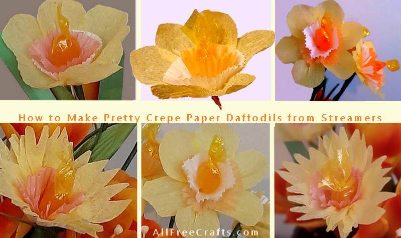 how to make crepe paper daffodil varieties