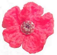 crocheted hibiscus flower