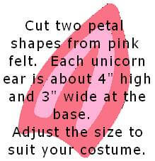 petal shape for unicorn ears