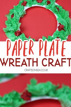 paper plate wreath craft