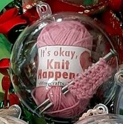 pink yarn ball with printable label