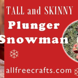 tall and skinny plunger snowman