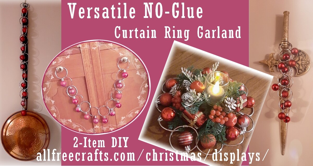 two item curtain ring garland