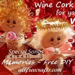 wine cork angels valentines with maps and music sheet wings