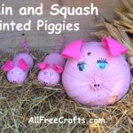 Pink Painted Pumpkin Piggies from Pumpkins and Squash painted pink pumpkin and squash piggie family