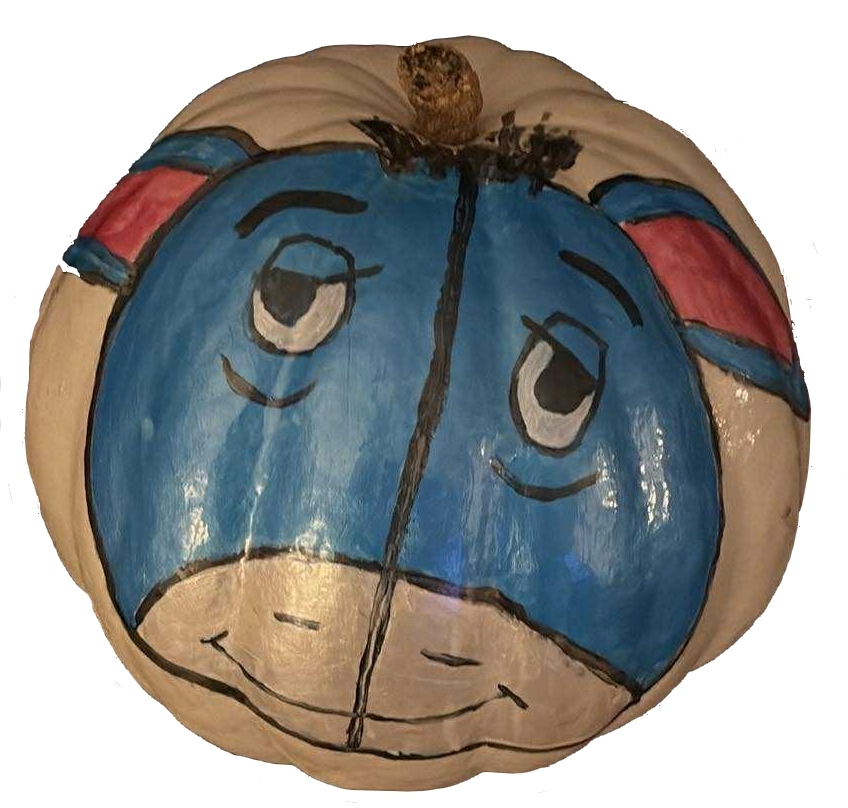 Eeyore painted pumpkin