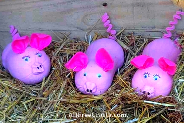 painted squash piglets