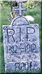 fake tombstones