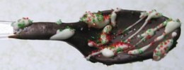 chocolate dipped spoons