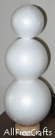 styrofoam snowman balls
