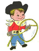 cowboy with lasso cartoon