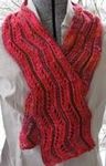 lacy hand knitted scarf